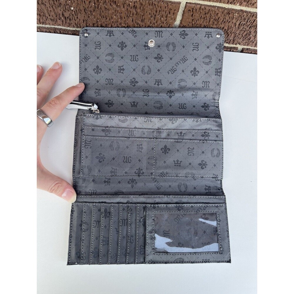 Miss Me White Silver Sequin Western Wallet - Picture 3 of 7